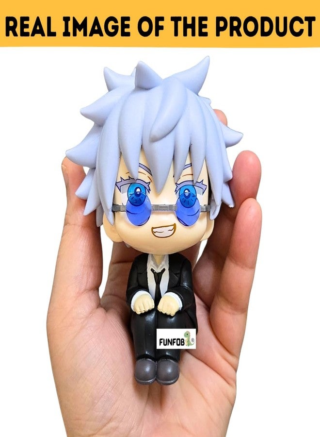FUNFOB Jujutsu Kaisen Gojo Action Figure Height -10cm Collectible Anime Figures PVC Multicolour | Gojo Glare - Wide Smile - Image 4